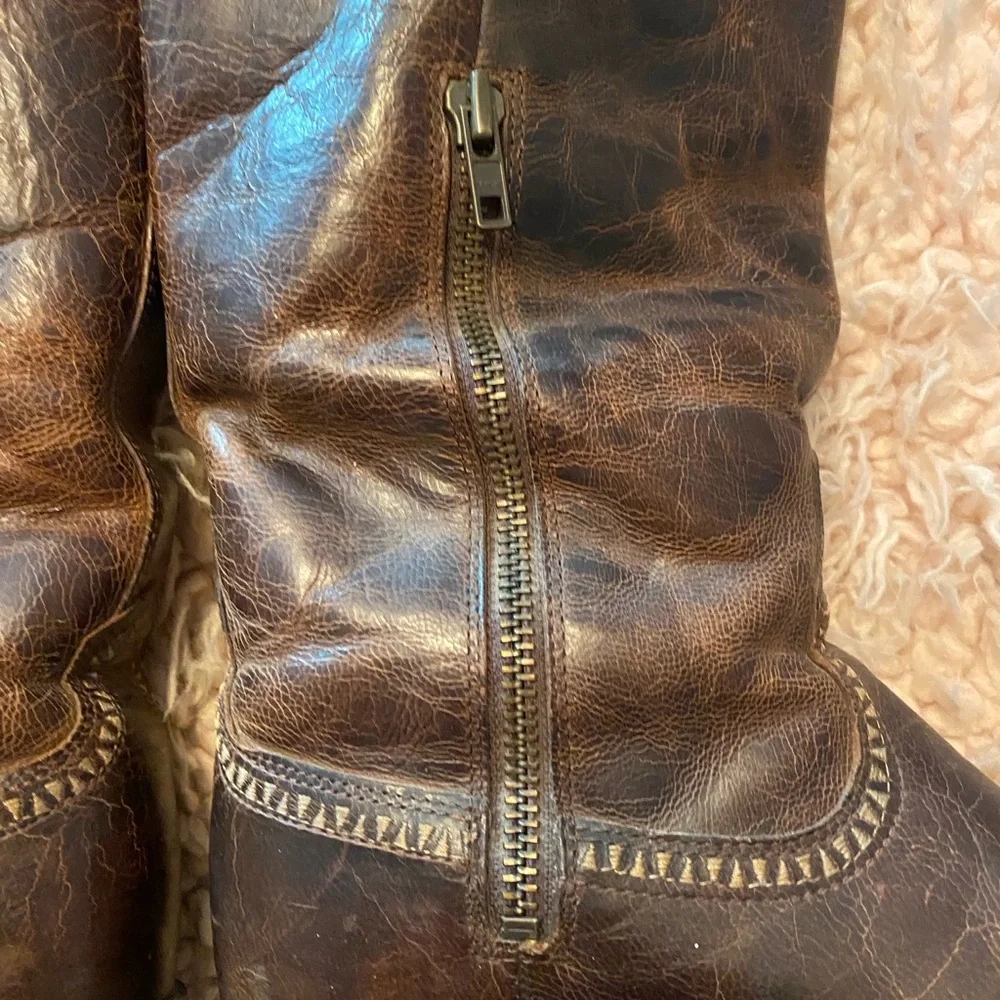 ARIAT TALL LEATHER BOOTS COWBOY WESTERN 11 - Picture 8 of 11